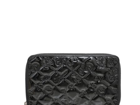 Chanel Black Charm Embossed Organizer Wallet For Discount