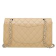 Chanel Beige Classic Double Flap Bag Medium Cheap