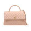 Chanel Beige Coco Handle Large Bag on Sale