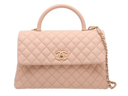 Chanel Beige Coco Handle Large Bag on Sale