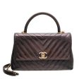 Chanel Black Coco Handle Chevron Small Flap Bag For Discount