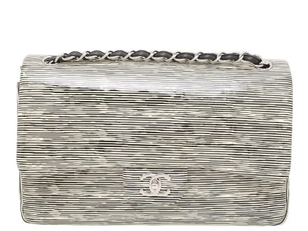 Chanel Bicolor Classic Flap Striped Bag Sale