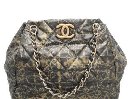 Chanel Bicolor Nylon Printed Accordion Tote Bag Fashion