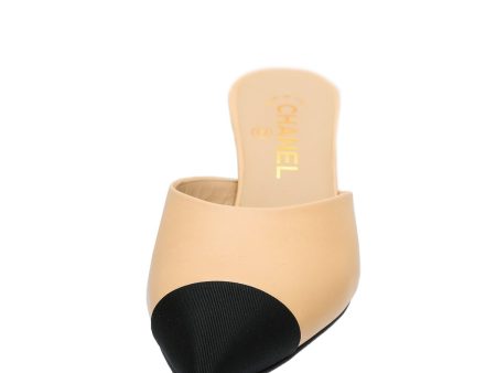 Chanel Bicolor CC Cap Toe Mules 37 Online now