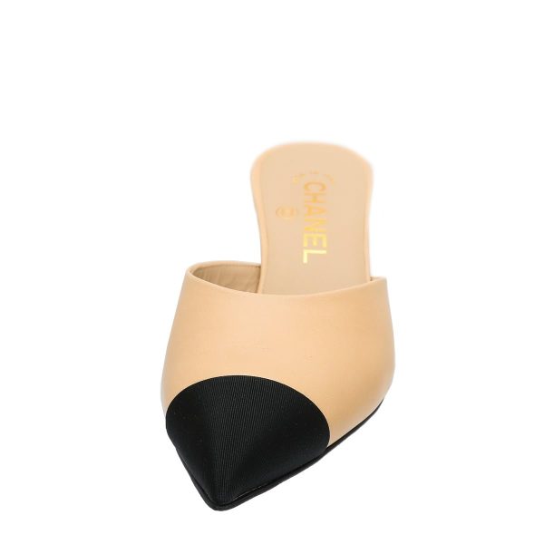 Chanel Bicolor CC Cap Toe Mules 37 Online now