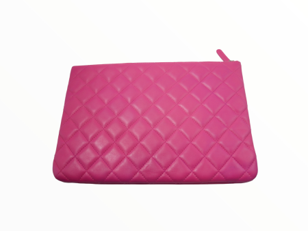 Chanel pink quilted clutch - 2015 Online