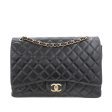 Chanel Black Classic Double Flap Maxi Bag on Sale