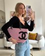 Chanel Pink Cambon CC Knot Quilted Handbag In Lambskin Leather and Silver Hardware Cheap