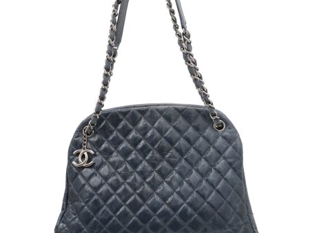 Chanel Blue Just Mademoiselle Bowling Bag Hot on Sale