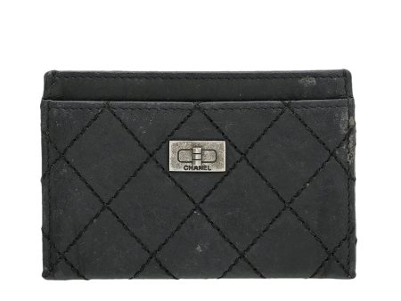 Chanel Black 2.55 Reissue Card Holder Sale