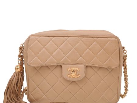 Chanel Beige CC Vintage Tassel Camera Bag Supply