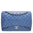 Chanel Blue Classic Double Flap Bag Hot on Sale