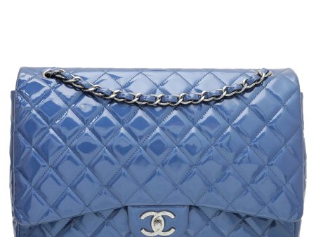 Chanel Blue Classic Double Flap Bag Hot on Sale