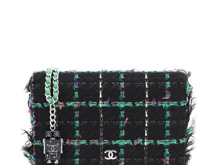 Chanel Bicolor CC Robot Tweed Wallet On Chain For Sale