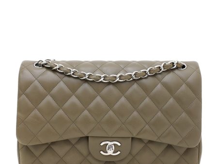 Chanel Artichoke Green Classic CC Double Flap Bag Jumbo Sale