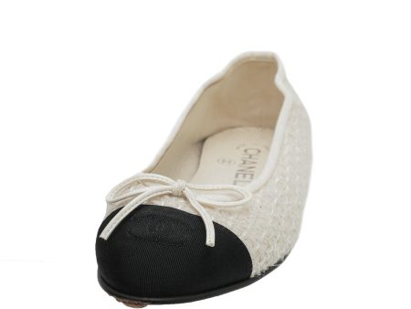 Chanel Bicolor Grosgrain Tweed Ballet Flats 36 Supply