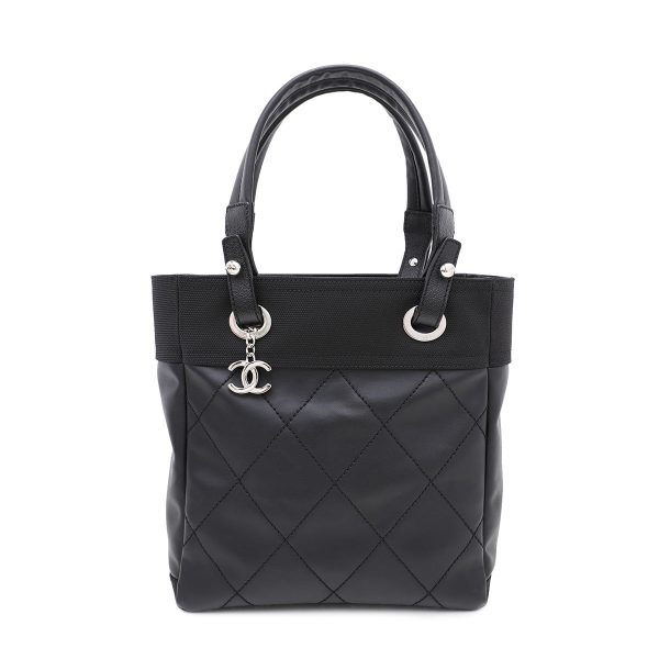 Chanel Black CC Paris Biarritz Tote Bag Small Sale