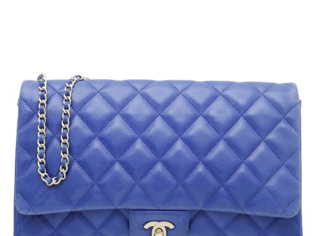 Chanel Blue CC Classic Flap Chain Bag For Discount