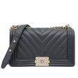 Chanel Black Chevron Le Boy Bag Online Sale