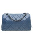 Chanel Blue CC Accordion Aged Flap Bag Online now