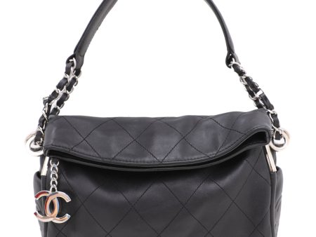 Chanel Black CC Logo Charm Ultimate Soft Tote Bag Sale