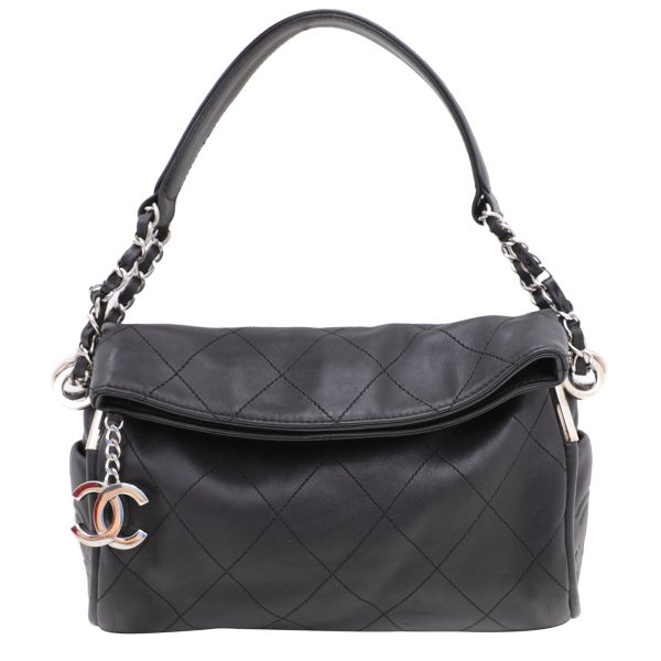 Chanel Black CC Logo Charm Ultimate Soft Tote Bag Sale