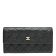 Chanel Black CC Classic Flap Wallet For Sale