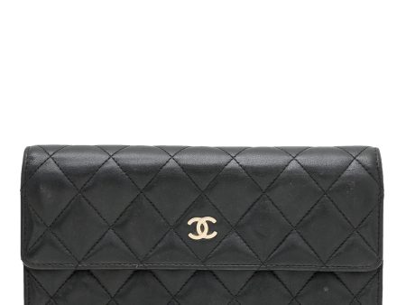 Chanel Black CC Classic Flap Wallet For Sale