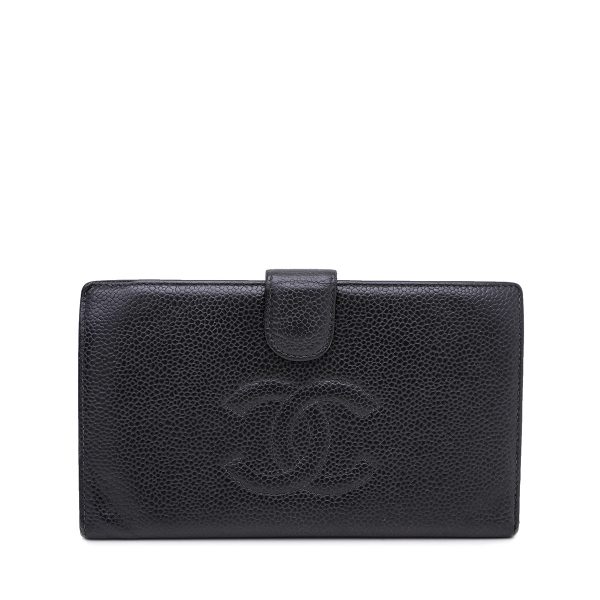 Chanel Black CC Timeless French Wallet Supply