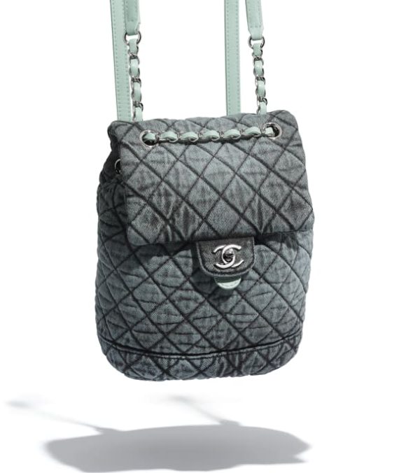 Chanel Backpack Black & Gray Discount