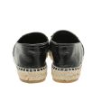 Chanel Black CC Crystal Espadrille Flat 39 Sale