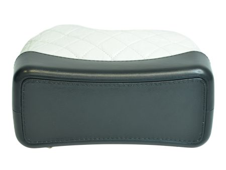 Chanel White Black Quilted Gabrielle Back Pack For Sale