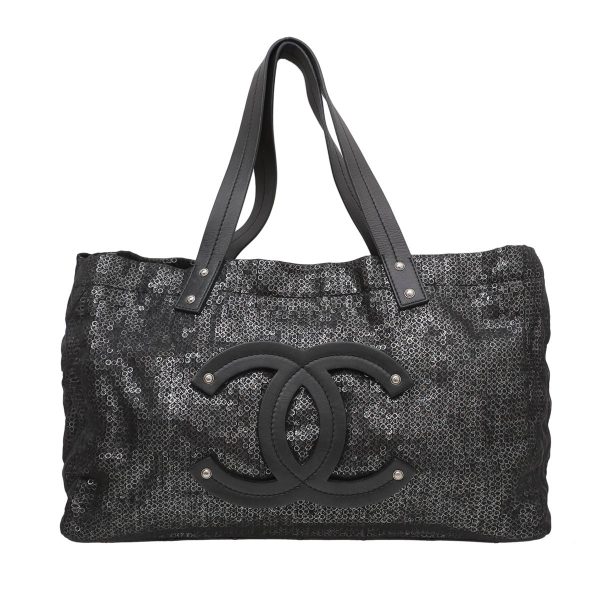 Chanel Bicolor CC Mesh Hidden Sequin Tote Bag Online Sale