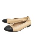 Chanel Bicolor CC Cap Toe Ballet Flats 38.5 Online Sale