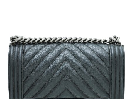 Chanel Black Le Boy Chevron Medium Bag Discount