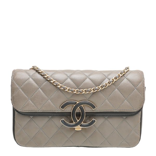 Chanel Bicolor CC Enamel Flap Bag For Discount