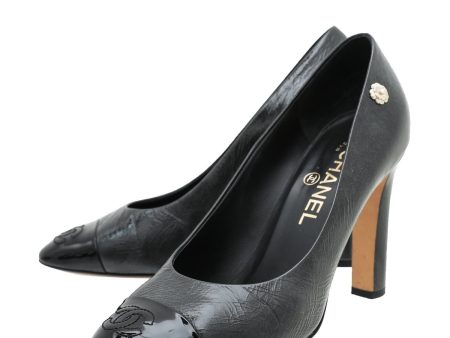 Chanel Bicolor CC Cap Toe Camellia Pumps 37.5 Cheap