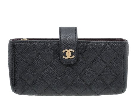 Chanel Black CC O-Mini Mobile Pouch For Discount