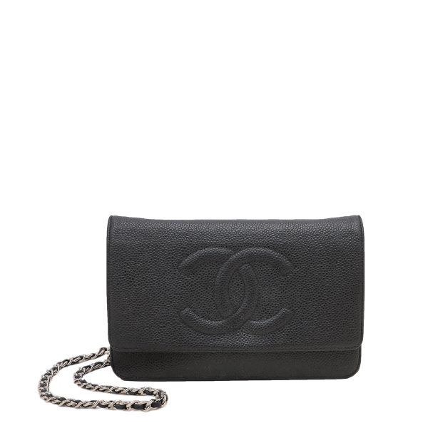 Chanel Black CC Timeless Wallet On Chain Online Sale