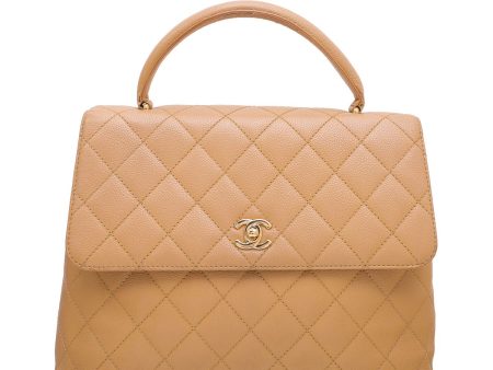 Chanel Beige Kelly Flap Top Handle Bag on Sale