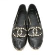 Chanel Black CC Crystal Espadrille Flat 39 Sale