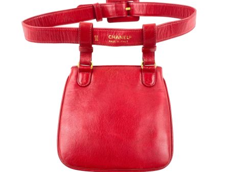 Chanel CC Belt Bag Red Caviar Fashion