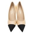 Chanel Bicolor Pearl Heel Pointed Pumps 38 Online