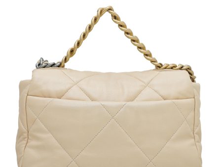 Chanel Beige CC 19 Small Flap Bag Hot on Sale