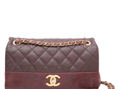 Chanel Burgundy Fall Winter 2013 Seasonal Flap Bag For Cheap