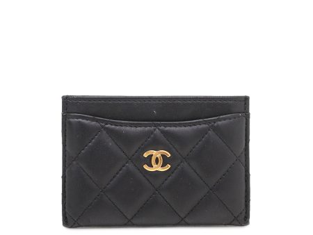 Chanel Black Classic Card Holder For Discount