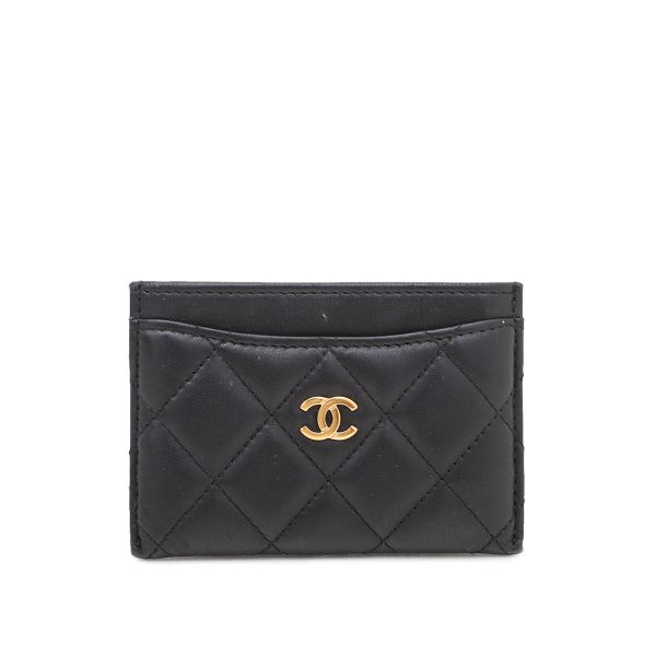 Chanel Black Classic Card Holder For Discount