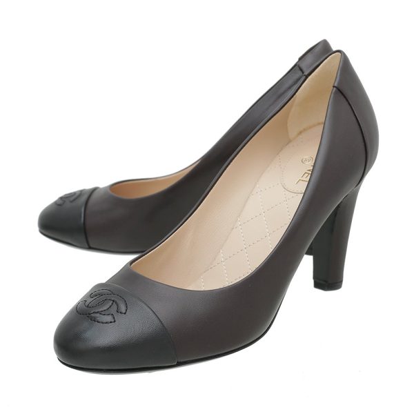 Chanel Bicolor CC Cap Toe Pumps 37.5 on Sale