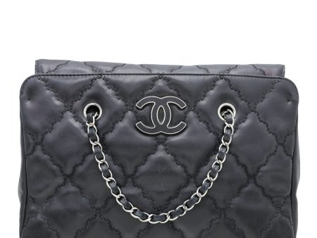 Chanel Black Hampton Shopping Tote Bag Supply