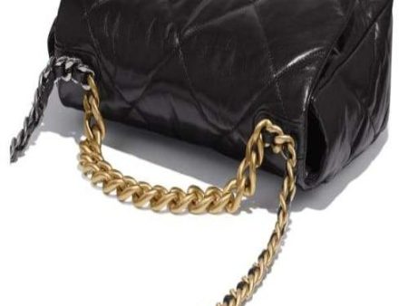 Chanel 19 Large Flap Bag Black Discount